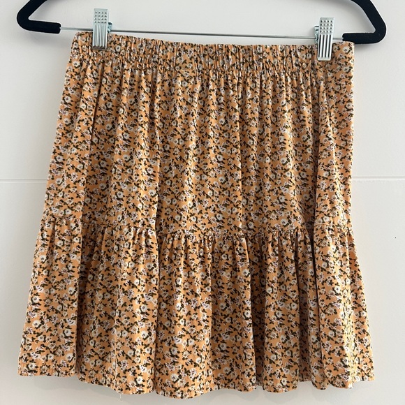Wild Fable yellow & white floral high waist flowy mini skirt casual summer S - Picture 10 of 11